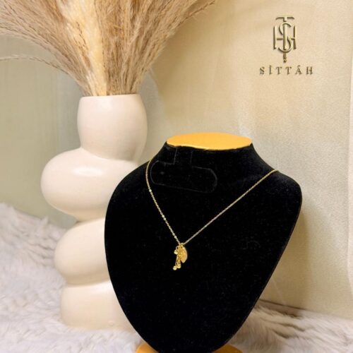 Golden Autumn Leaf Necklace