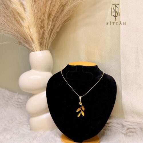 Golden Leaf Charm Necklace