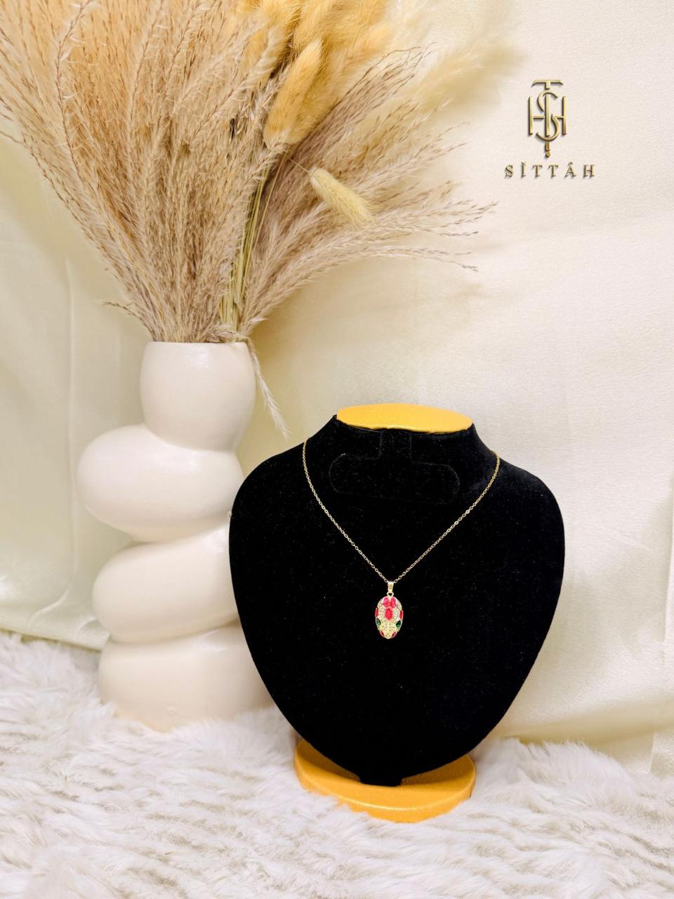 Crimson Bloom Necklace
