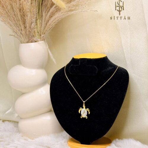 Golden Turtle Charm Necklace