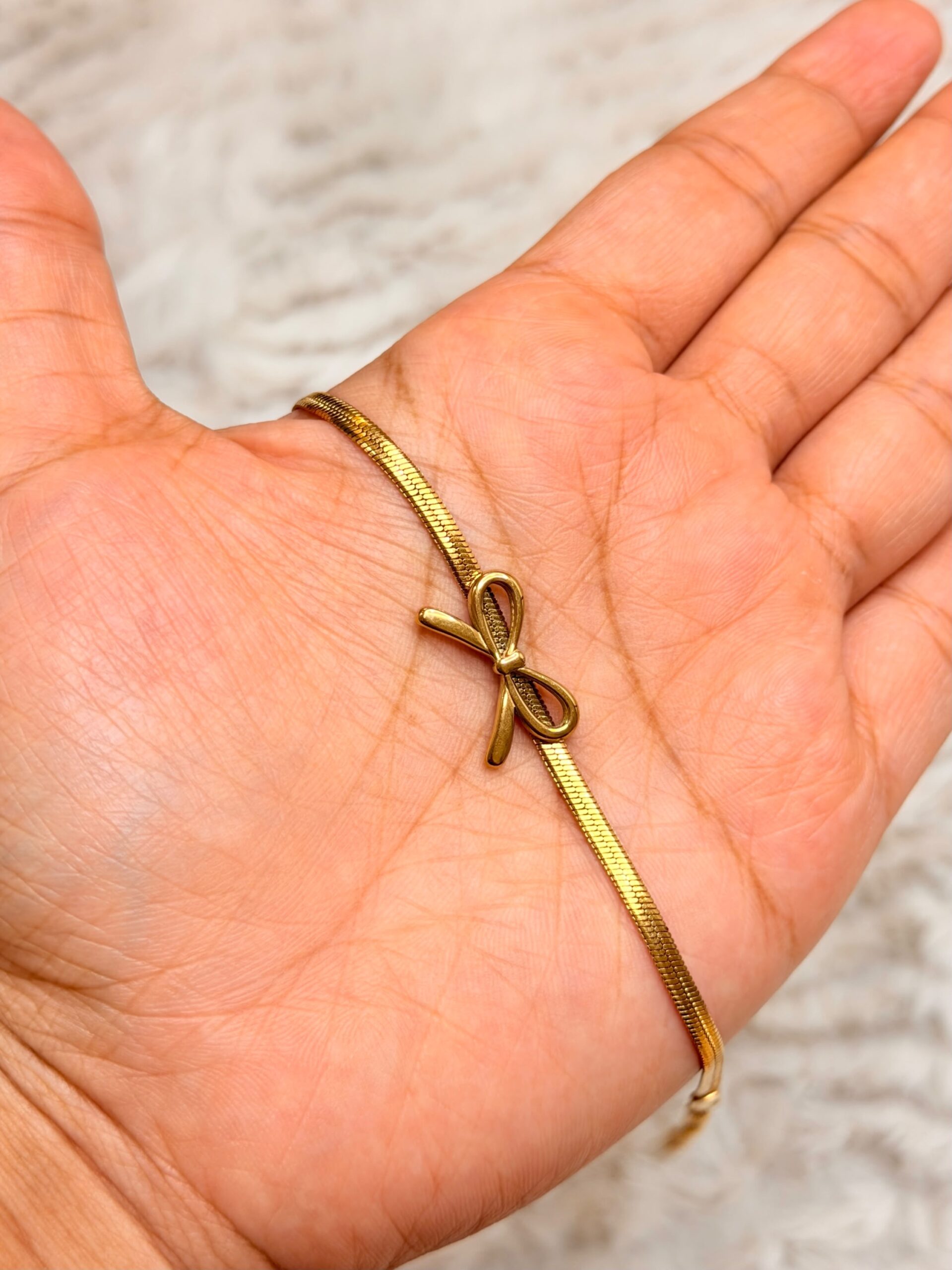 Herringbone or snake chain bracelet
