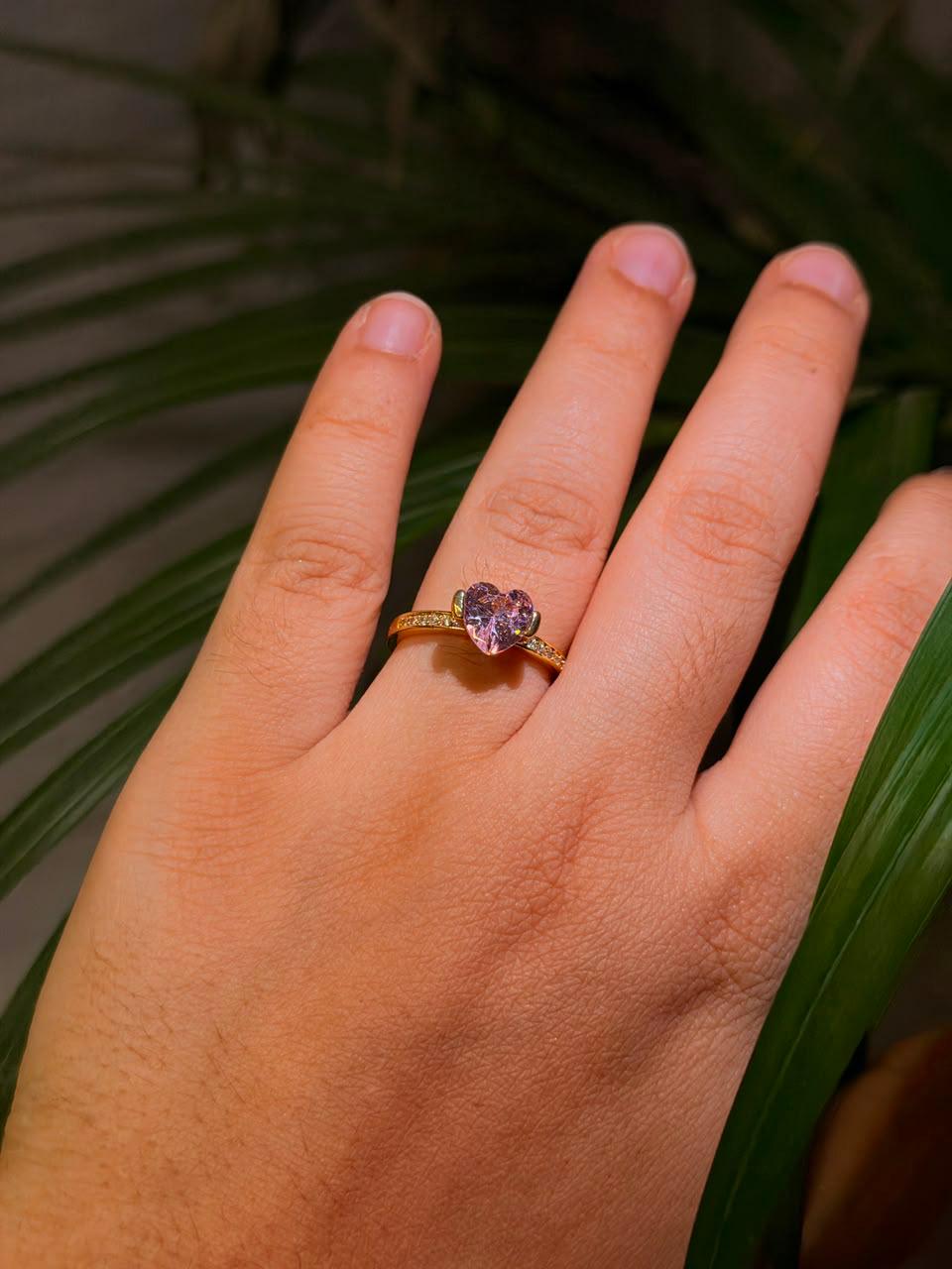 Amour Pink Heart Ring