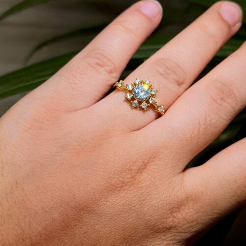 Moonlit Blossom Ring