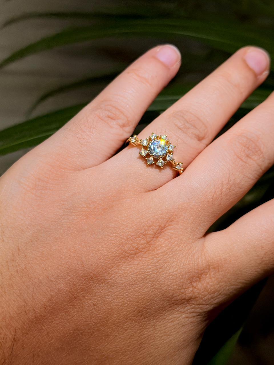 Moonlit Blossom Ring