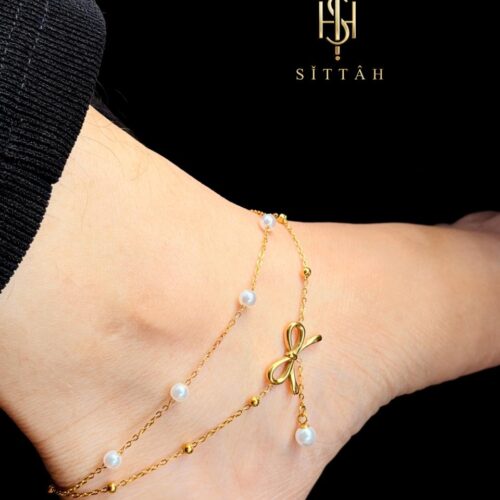 Pearl Bow Grace Anklet