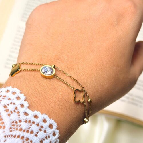 Golden Clover Spark Bracelet