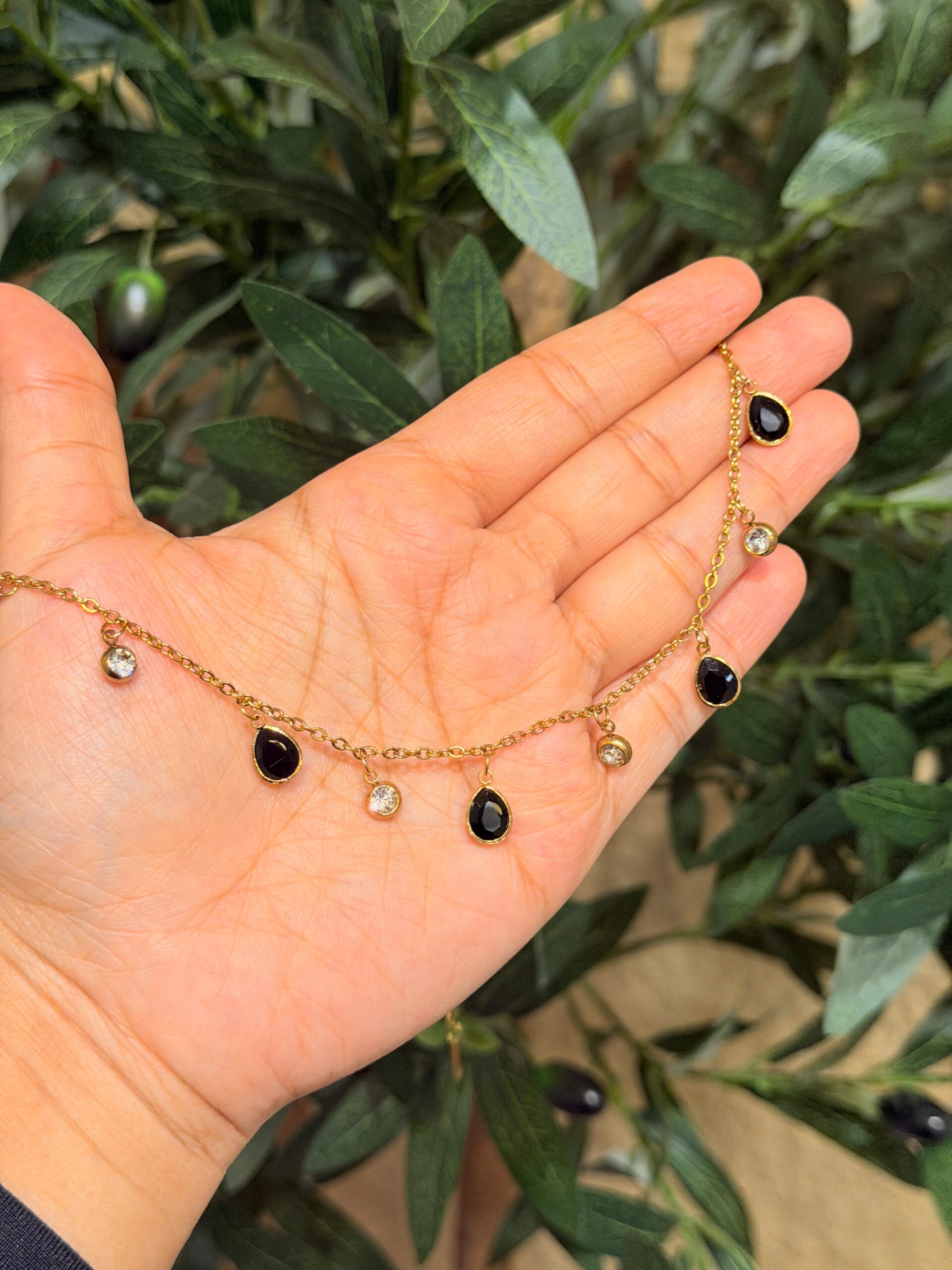 Onyx Charm Necklace