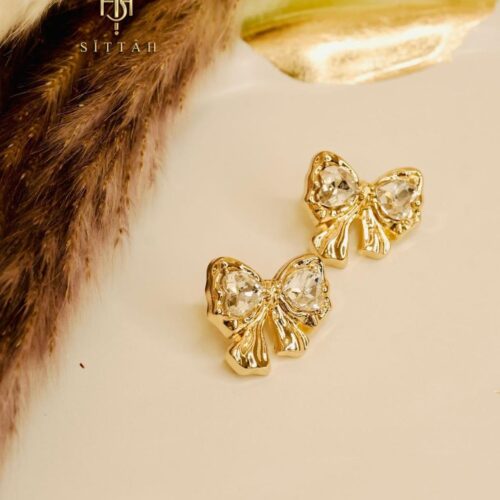 Rosella Crystal Bow Studs