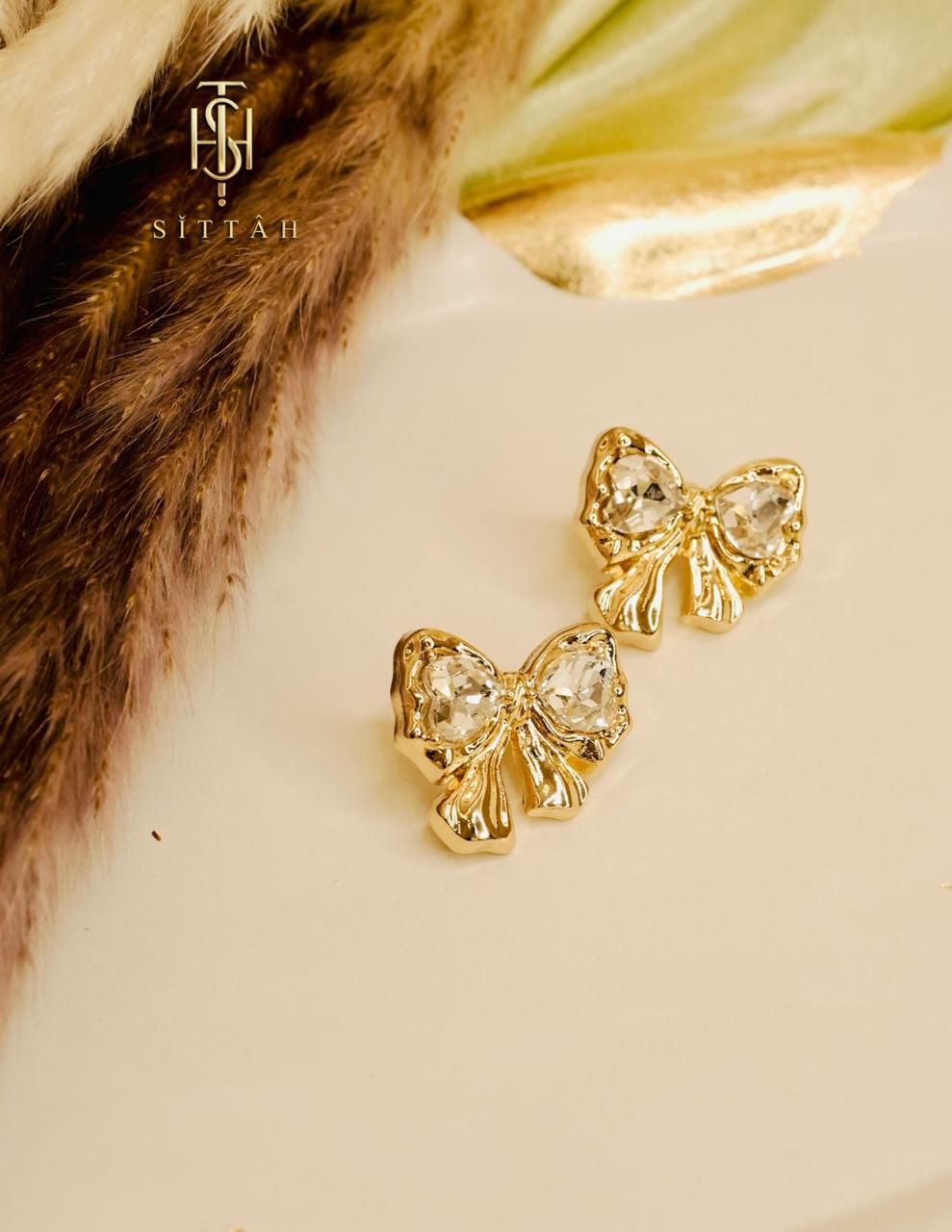 Rosella Crystal Bow Studs