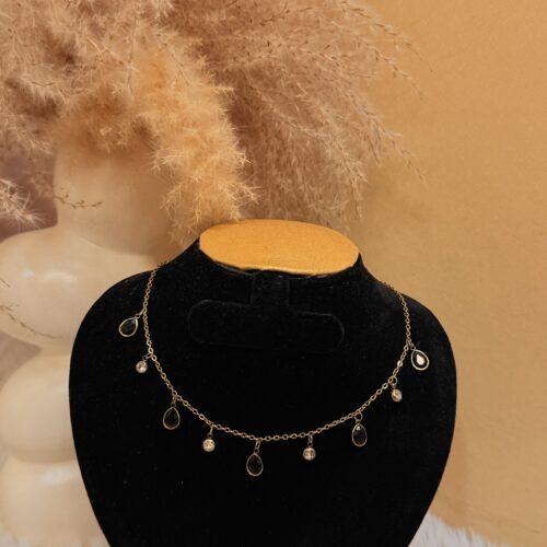 Onyx Charm Necklace