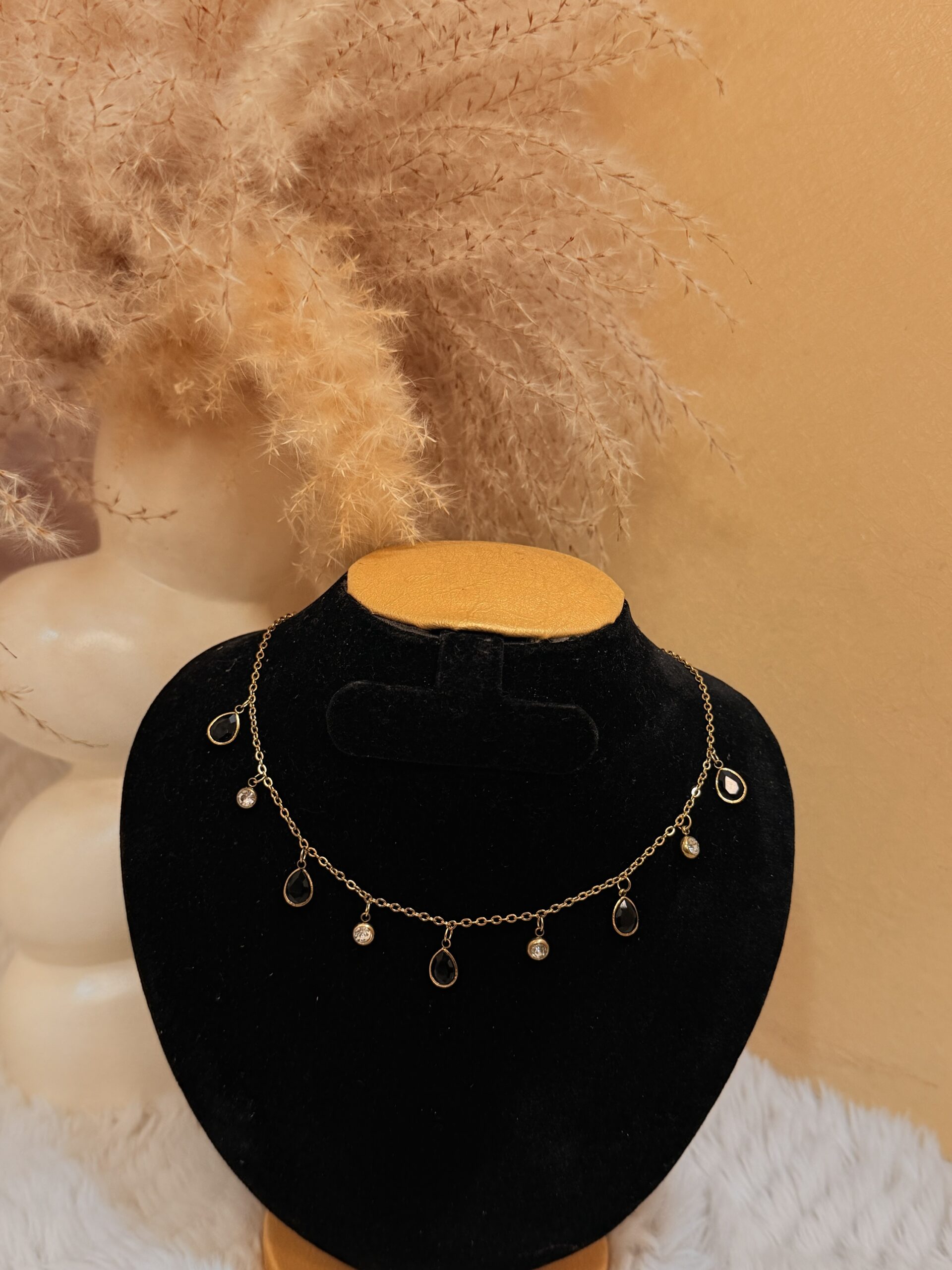 Onyx Charm Necklace