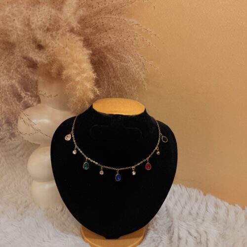 Rangoli Gem Charm Necklace