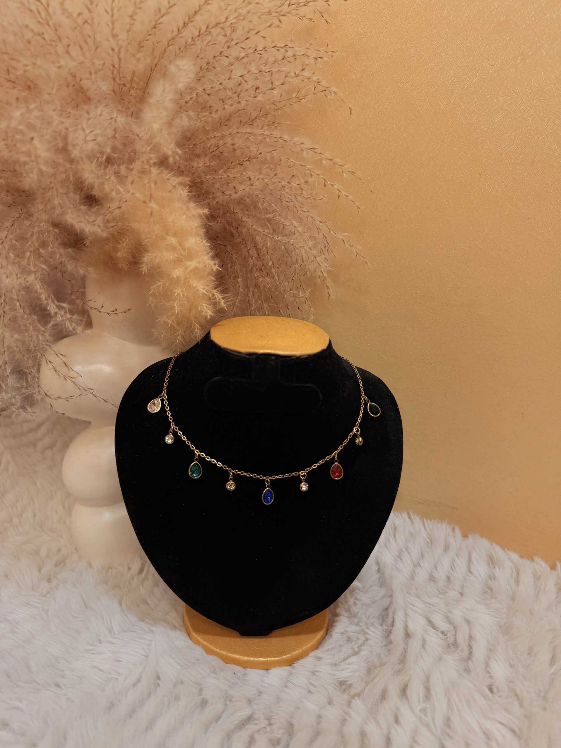 Rangoli Gem Charm Necklace