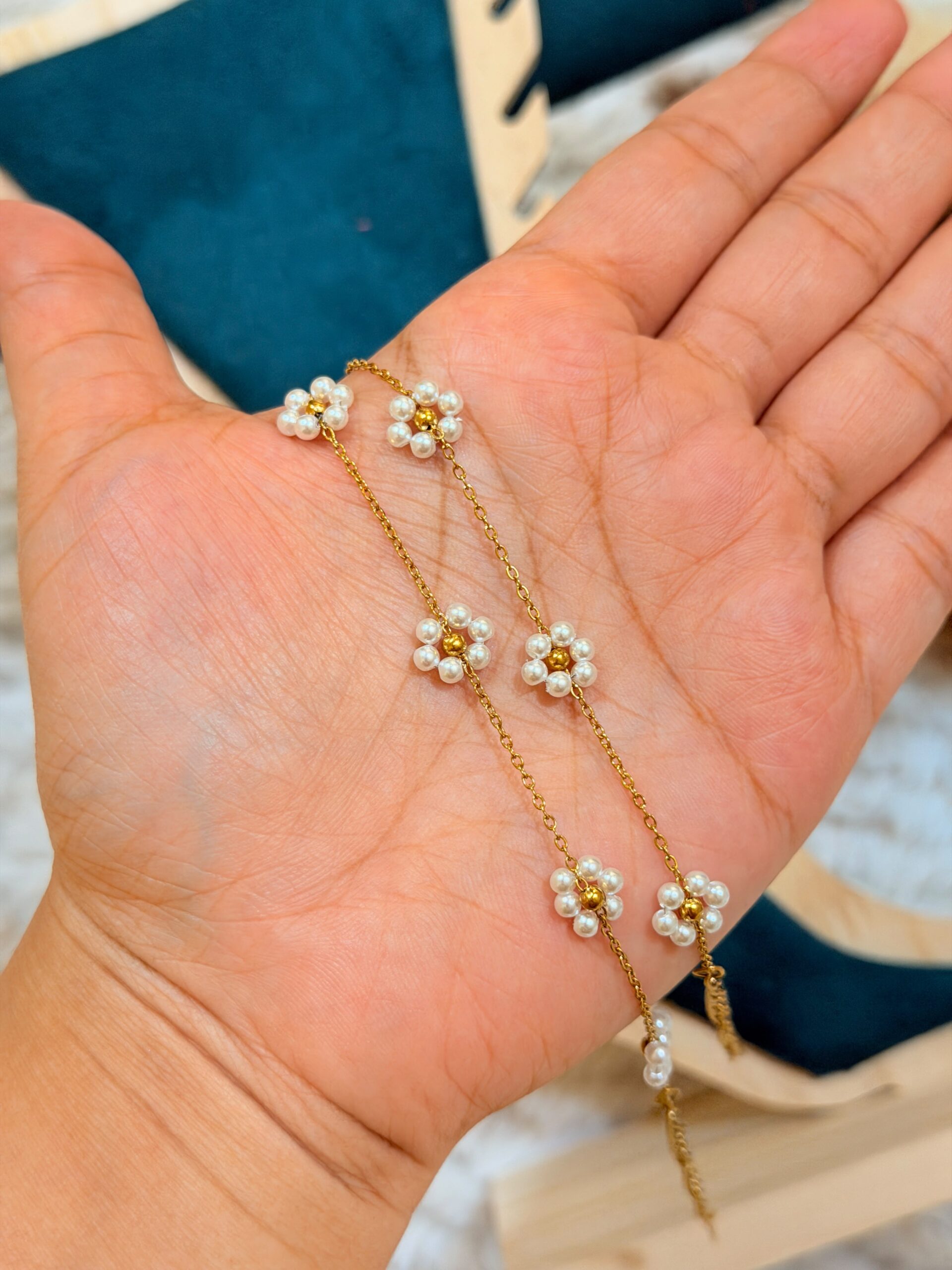 Pearl Blossom Anklet - Image 2
