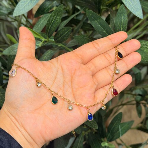 Rangoli Gem Charm Necklace