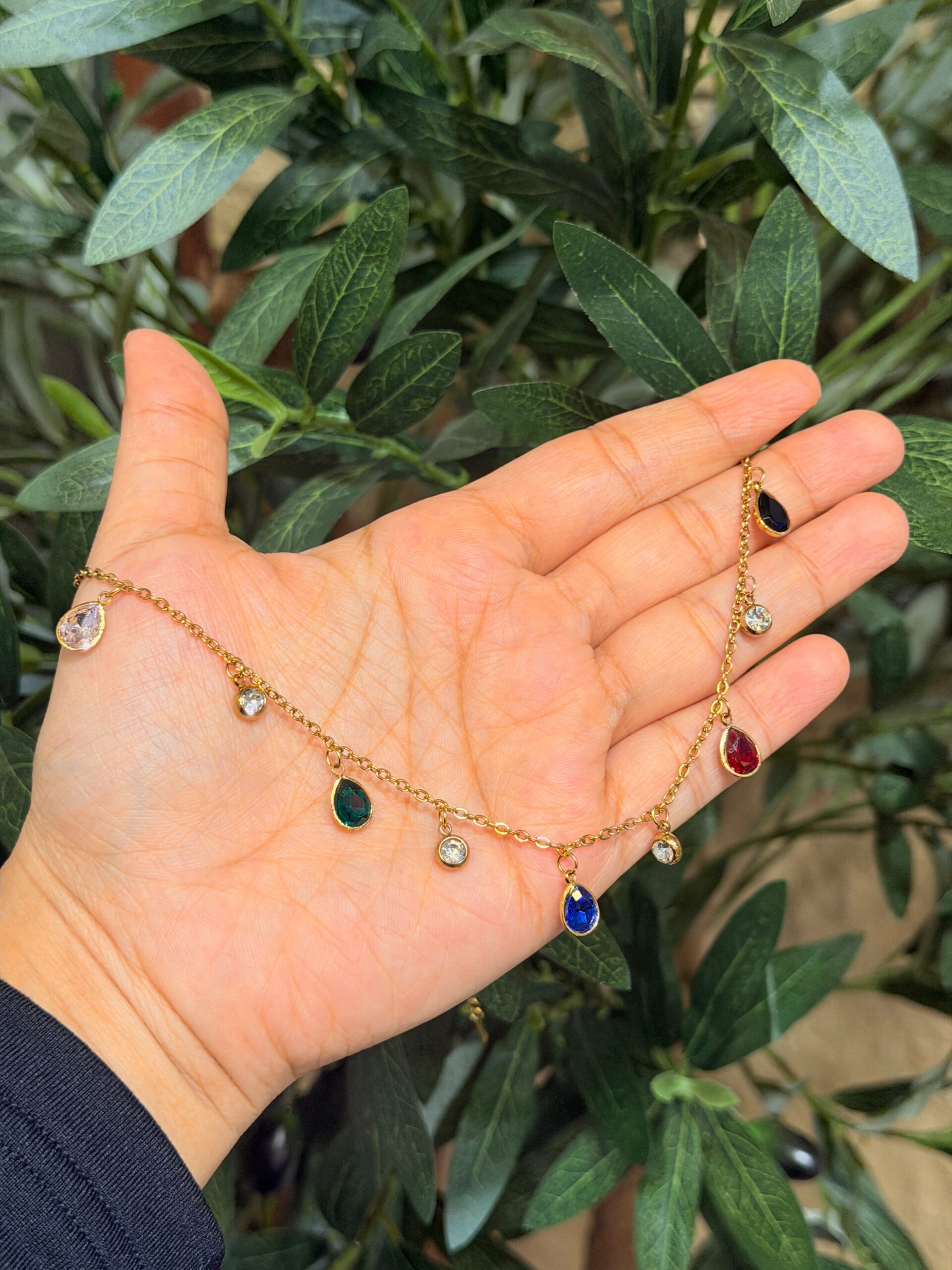 Rangoli Gem Charm Necklace