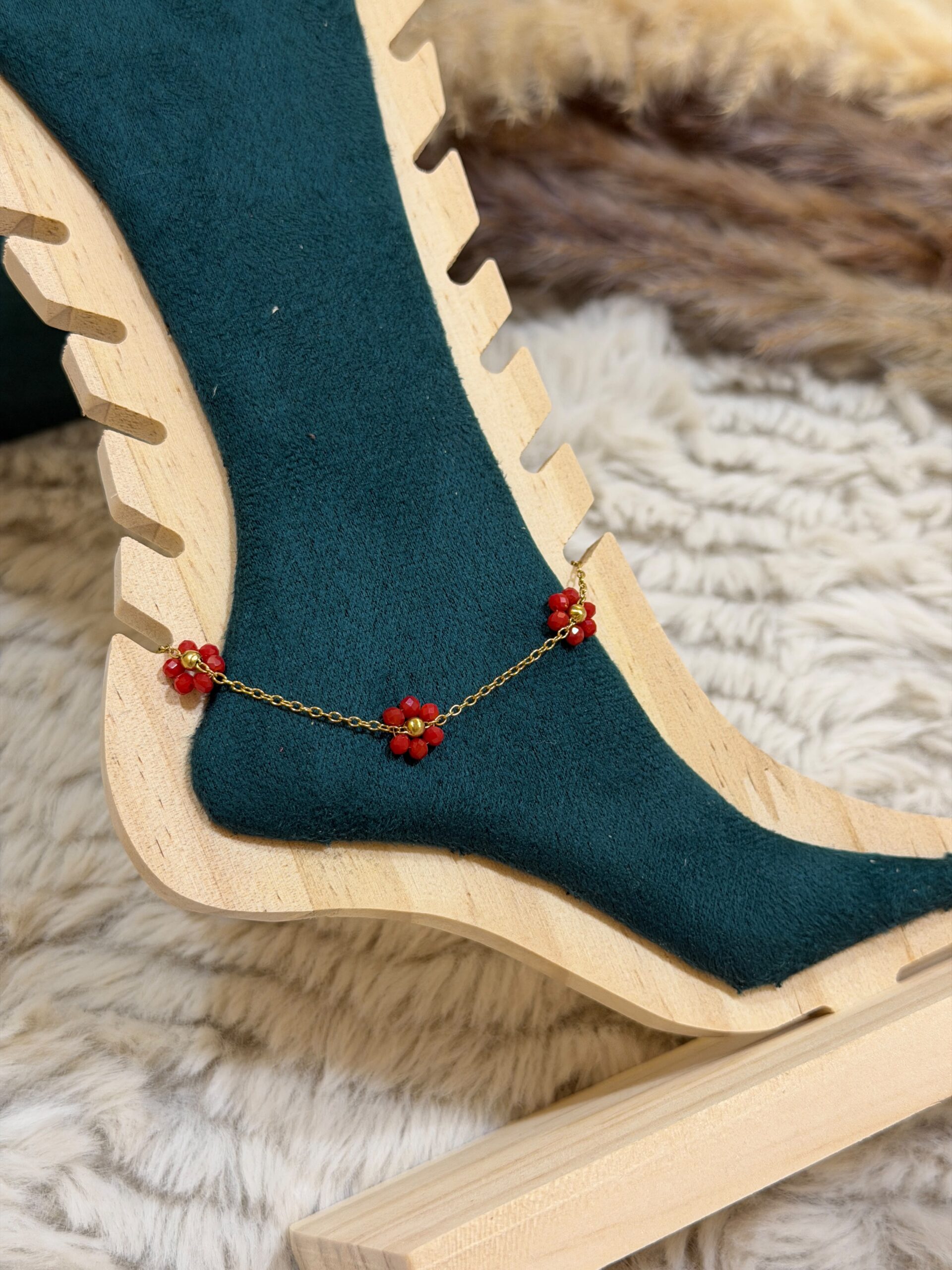 Scarlet Flora Anklet