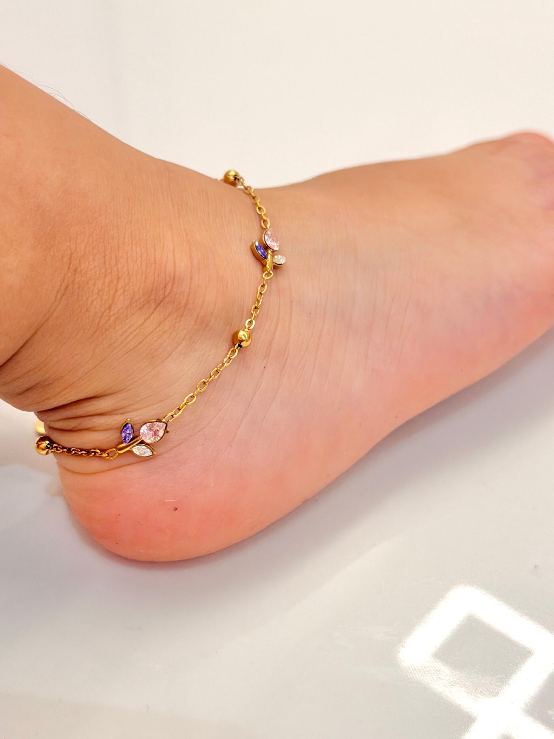 Blush Bloom Tulip Anklet