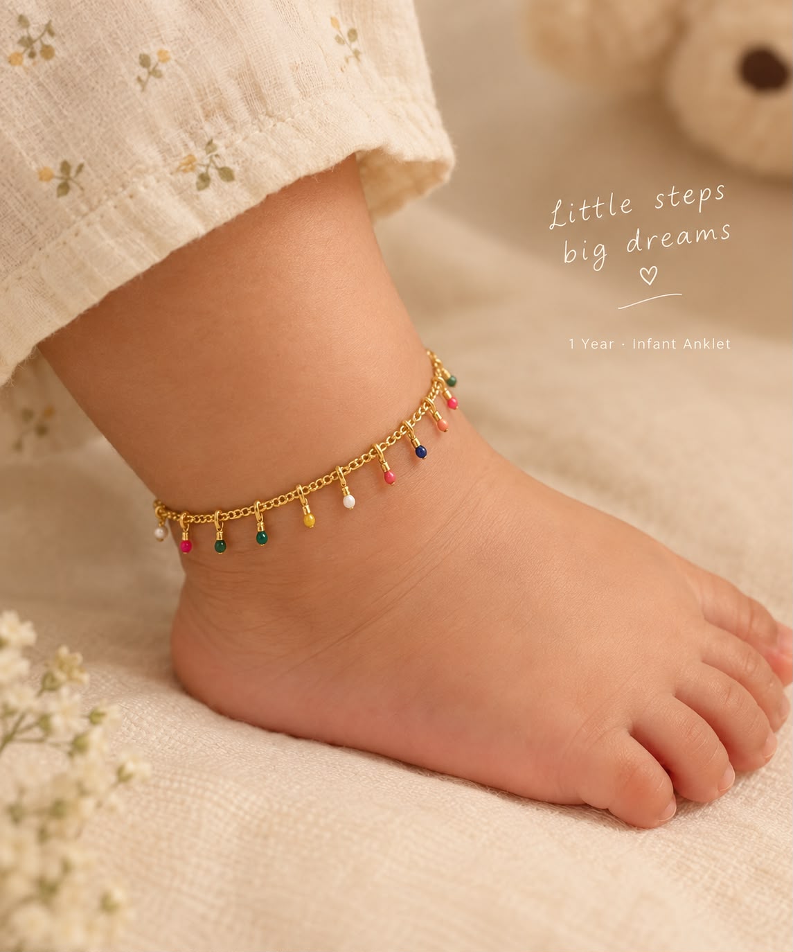 Rainbow Charm Anklet