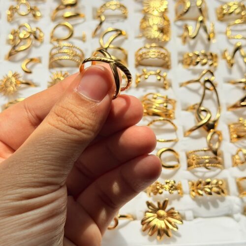 Golden Twist Ring