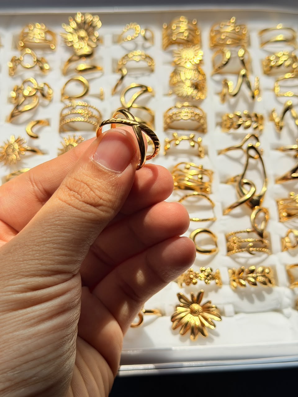 Golden Twist Ring